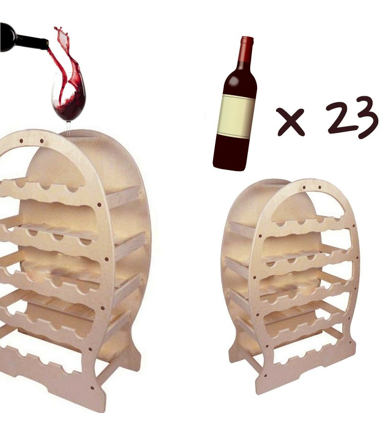 Cantinetta mobile porta bottiglie vino in legno 23 posti