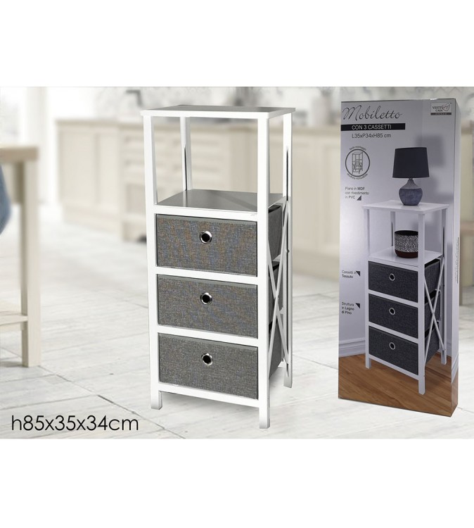 cg-eshop Mobiletto Cassettiera Porta oggetti shabby